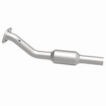 MagnaFlow 5571661 carb direct-fit catalytic converter, side view of the turntable spin