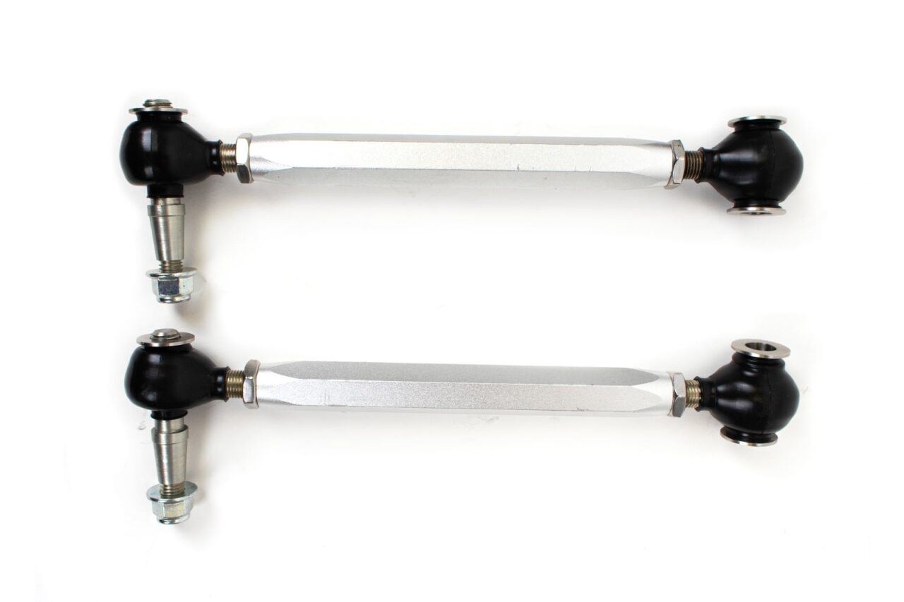 Pair of adjustable rear links from above - 4-Link Rear Suspension Upgrade for the 1990-2002 SL 320 / SL 500 / SL 600