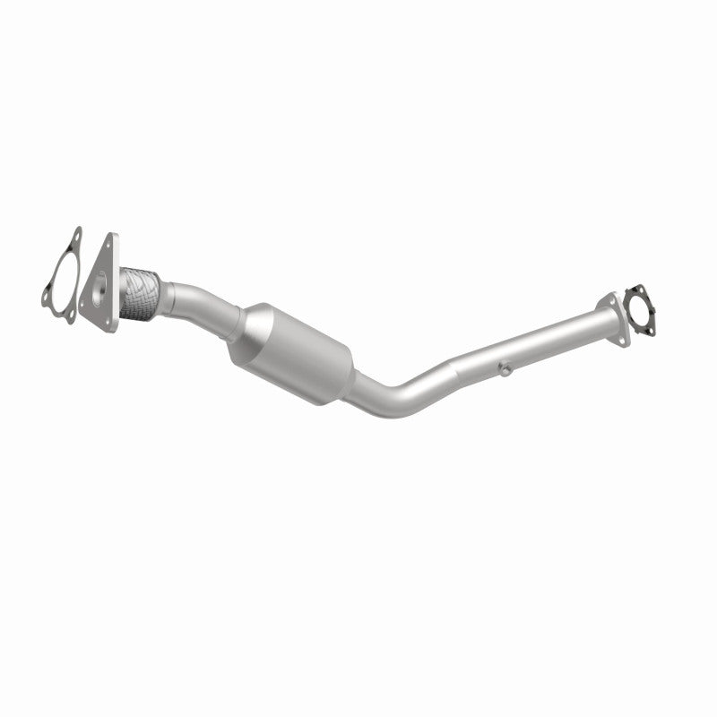 MagnaFlow 4561061 carb direct-fit catalytic converter, front three-quarter view of the turntable spin