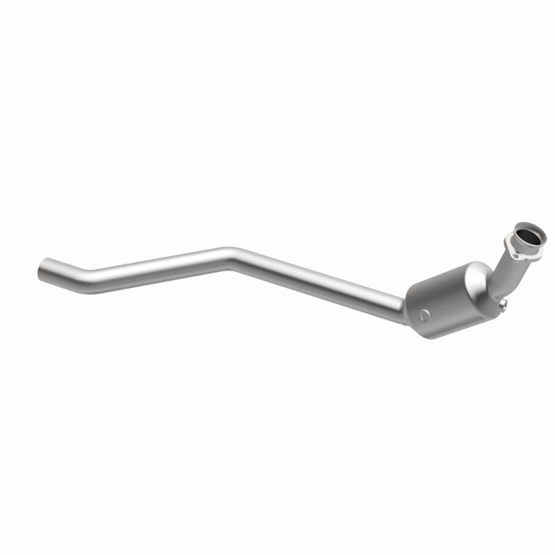 MagnaFlow 5461224 carb direct-fit catalytic converter, opposite front three-quarter view of the turntable spin