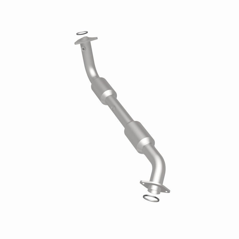 MagnaFlow 5582633 carb direct-fit catalytic converter, rear three-quarter view of the turntable spin