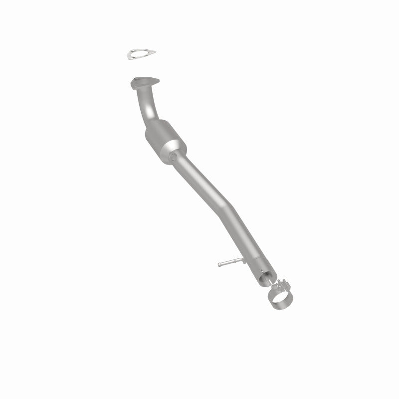 MagnaFlow 5551534 carb direct-fit catalytic converter, rear three-quarter view of the turntable spin