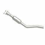 MagnaFlow 5551192 carb direct-fit catalytic converter, side view of the turntable spin