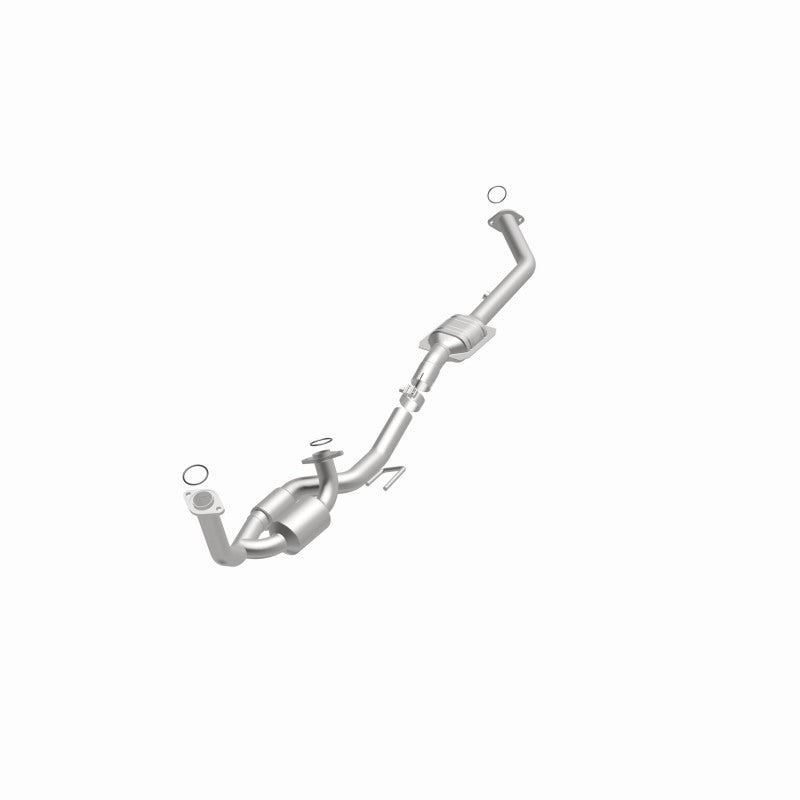 MagnaFlow 52457 oem grade direct-fit catalytic converter, opposite front three-quarter view of the turntable spin