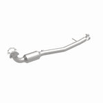 MagnaFlow 5451754 carb direct-fit catalytic converter, front three-quarter view of the turntable spin