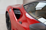 wide view of Capistro Carbon Side Air Intake Panels (Matte) for Ferrari 488 GTB / GTS 2015-2019 fitted inside a car