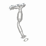 MagnaFlow 5531153 carb manifold converter, rear three-quarter view of the turntable spin