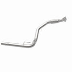 MagnaFlow 5451525 carb direct-fit catalytic converter, opposite rear three-quarter view of the turntable spin