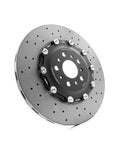 Complete rear carbon-ceramic rotor with drilled surface