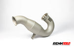 Cast RennTech M256 downpipe from the turbo flange side - Downpipes for the 2025-2026 CLE 53 AMG