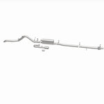 MagnaFlow 19636 overland series cat-back exhaust, side view of the turntable spin