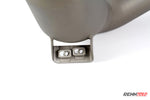S 63 downpipe mounting tab close up - Downpipes for the 2018-2021 S 63 AMG Sedan