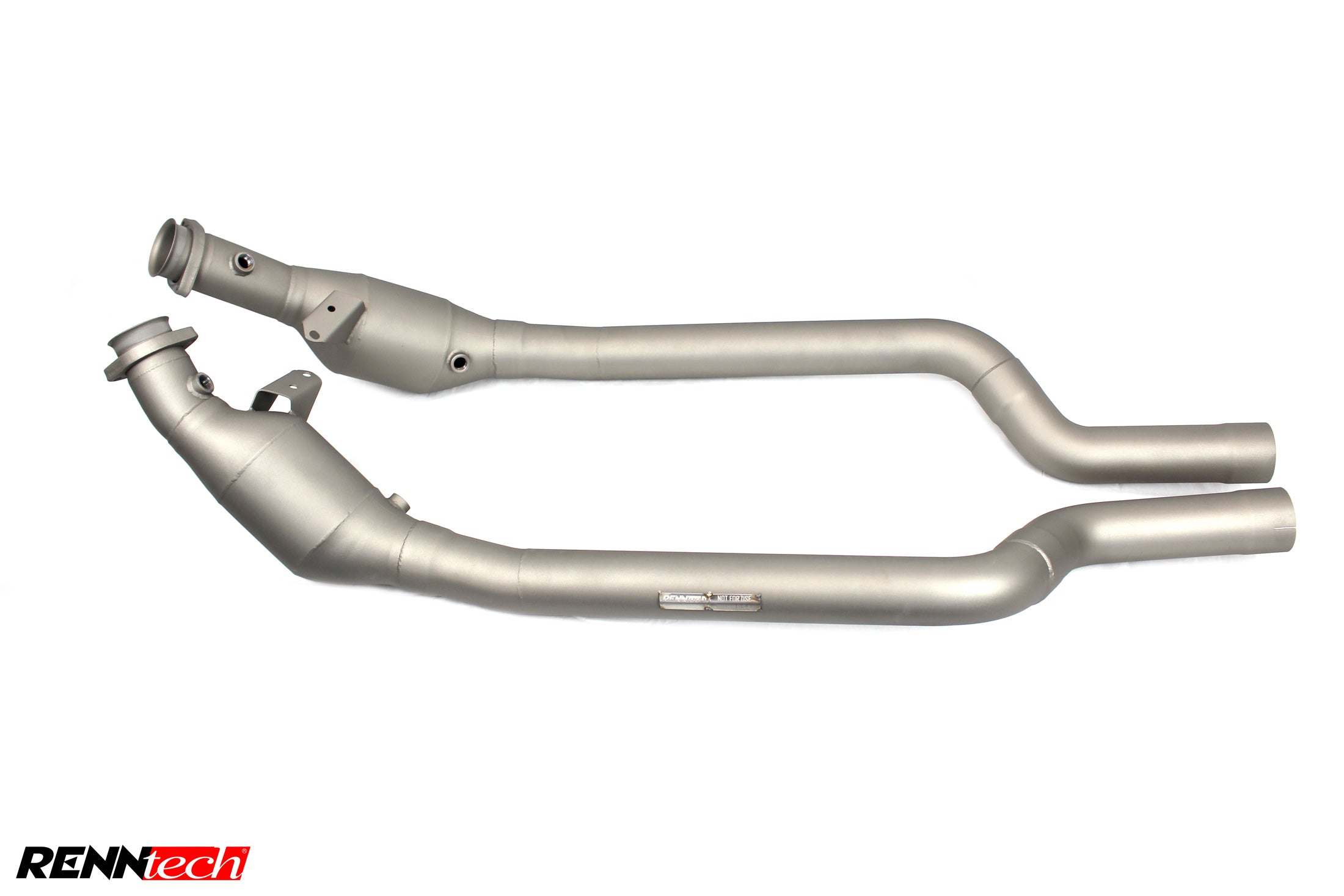 SL 63 downpipes from the outlet end - Downpipes for the 2013-2020 SL 63 AMG