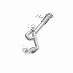 BRExhaust 107-0167 exhaust pipe, opposite front three-quarter view of the turntable spin
