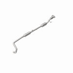 MagnaFlow 280376 oem grade direct-fit catalytic converter, rear view of the turntable spin