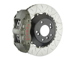 A front view of Brembo 345x28 2-Piece 4-Piston Type 3 Rear Rotors for BMW M3 (E90 / E92 / E93) with white background