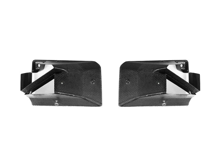 A front view of AUTOTECKNIC DRY CARBON FRONT AIR INLET TRIM SET - BMW G87 M2 2023+ with white background