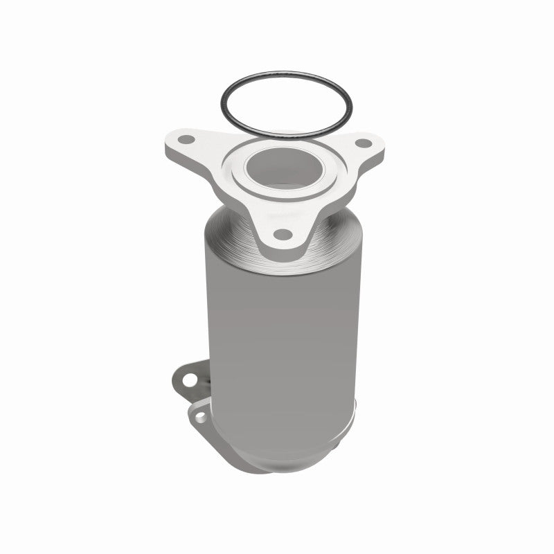 MagnaFlow 551889 carb direct-fit catalytic converter, opposite side view of the turntable spin