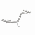 MagnaFlow 5592701 carb direct-fit catalytic converter, side view of the turntable spin