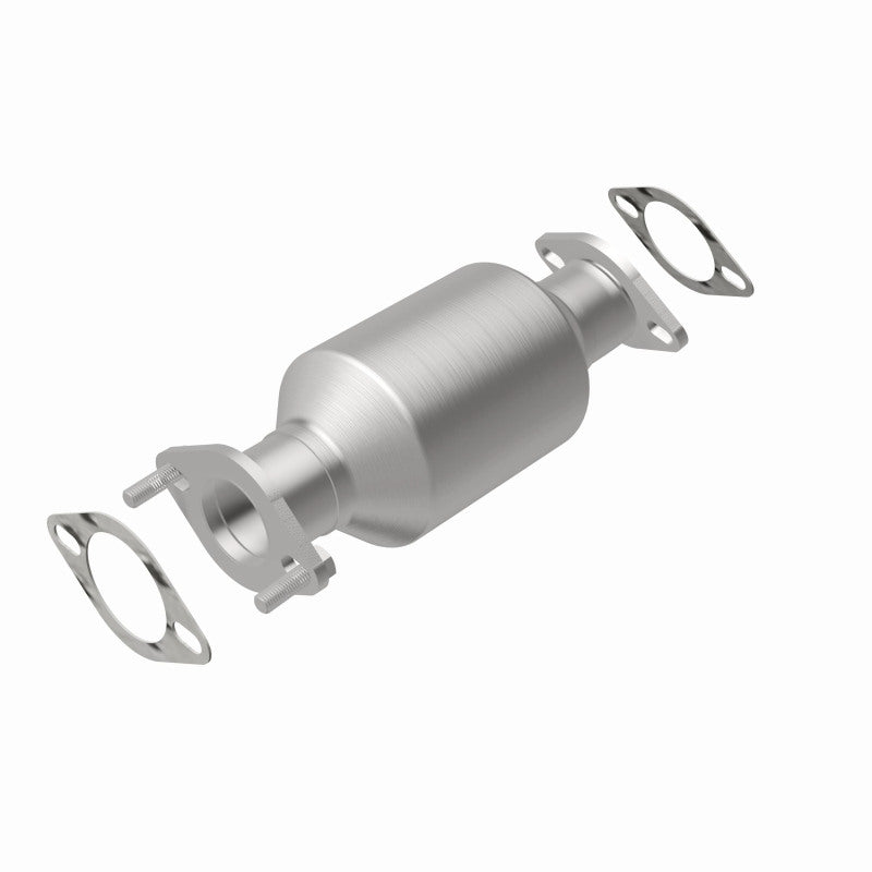 MagnaFlow 52874 oem grade direct-fit catalytic converter, rear view of the turntable spin