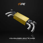 Rear muffler section of the IPE cat-back exhaust for the Volkswagen Golf R Mk8