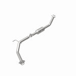 MagnaFlow 5551699 carb direct-fit catalytic converter, rear view of the turntable spin