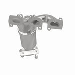 MagnaFlow 5531218 carb manifold converter, side view of the turntable spin