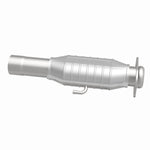 MagnaFlow 3322441 carb direct-fit catalytic converter, side view of the turntable spin