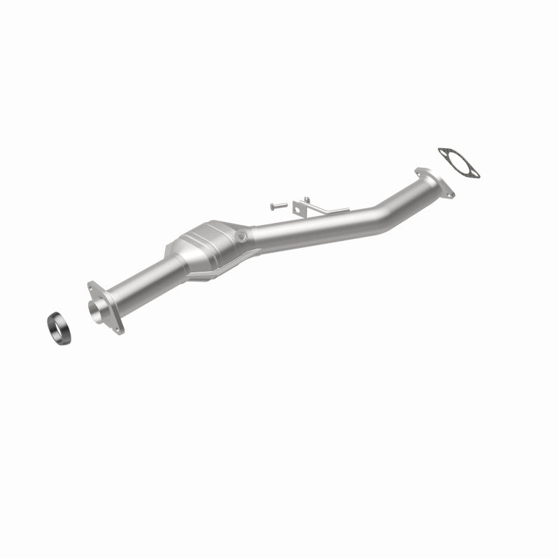MagnaFlow 5421159 carb direct-fit catalytic converter, rear view of the turntable spin