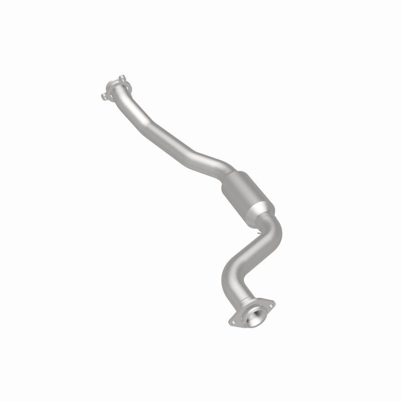 MagnaFlow 4593611 carb direct-fit catalytic converter, rear three-quarter view of the turntable spin