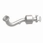MagnaFlow 21-978 oem grade direct-fit catalytic converter, front three-quarter view of the turntable spin