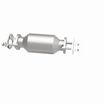 MagnaFlow 5571741 carb direct-fit catalytic converter, side view of the turntable spin
