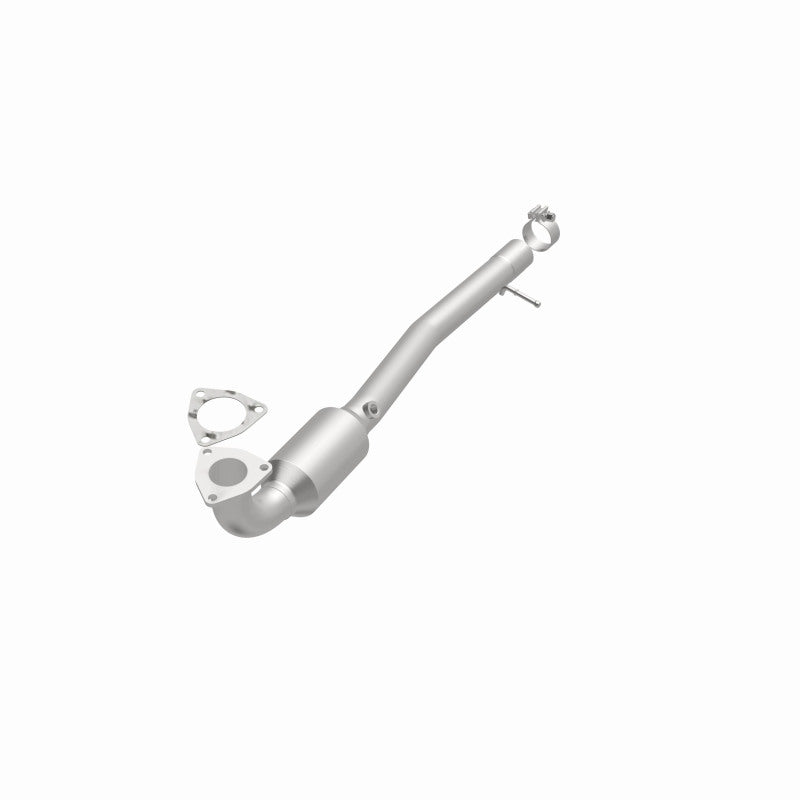 MagnaFlow 21-534 oem grade direct-fit catalytic converter, opposite front three-quarter view of the turntable spin