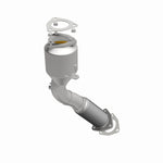 MagnaFlow 52366 oem grade direct-fit catalytic converter, front three-quarter view of the turntable spin