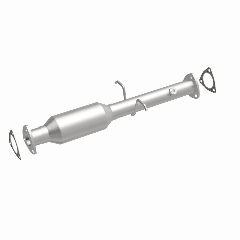 MagnaFlow 4481226 carb direct-fit catalytic converter, front three-quarter view of the turntable spin