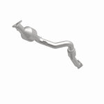 MagnaFlow 5582586 carb direct-fit catalytic converter, front three-quarter view of the turntable spin