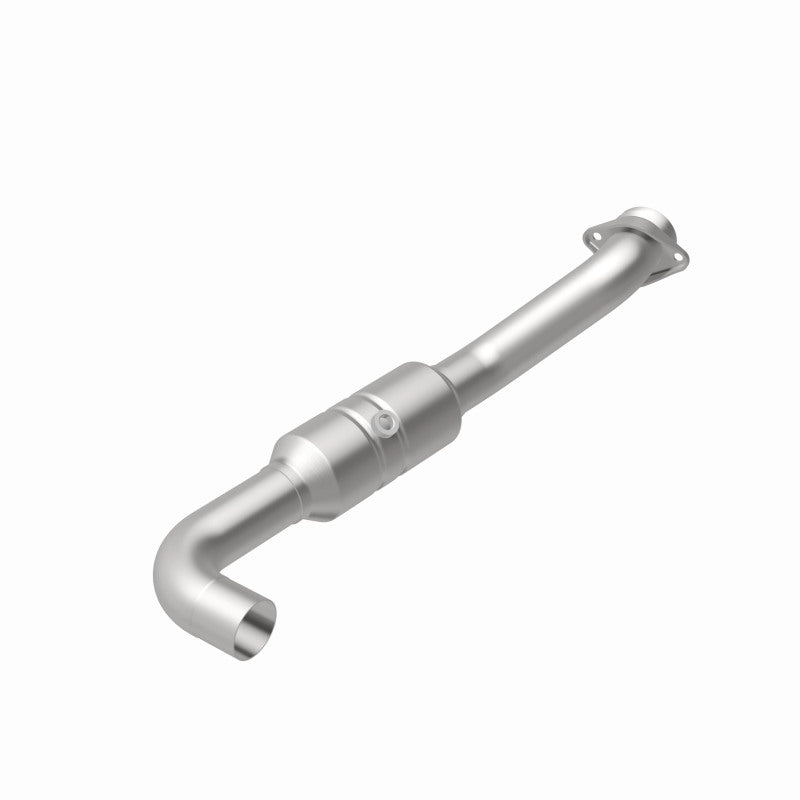 MagnaFlow 5551428 carb direct-fit catalytic converter, rear view of the turntable spin
