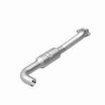 MagnaFlow 5551428 carb direct-fit catalytic converter, rear view of the turntable spin