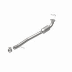 MagnaFlow 5551533 carb direct-fit catalytic converter, rear view of the turntable spin