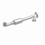 MagnaFlow 5592698 carb direct-fit catalytic converter, front three-quarter view of the turntable spin