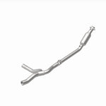 MagnaFlow 4651610 carb direct-fit catalytic converter, rear view of the turntable spin