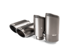 Akrapovic Porsche Cayenne V6 (536) Tail Pipe Set (Titanium) TP-T/S/23 for Porsche Cayenne / Coupe 9Y0 2019-2023, angled view