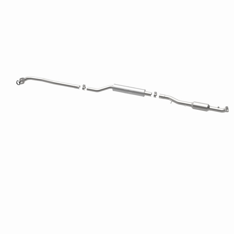 MagnaFlow 5451175 carb direct-fit catalytic converter, opposite rear three-quarter view of the turntable spin