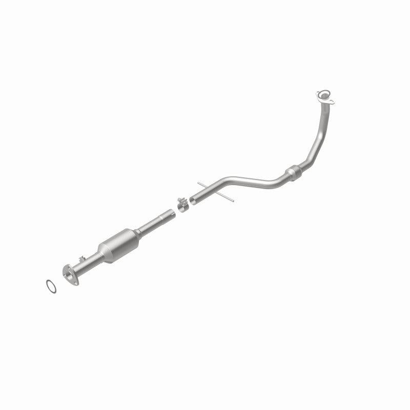 MagnaFlow 4481473 carb direct-fit catalytic converter, rear view of the turntable spin