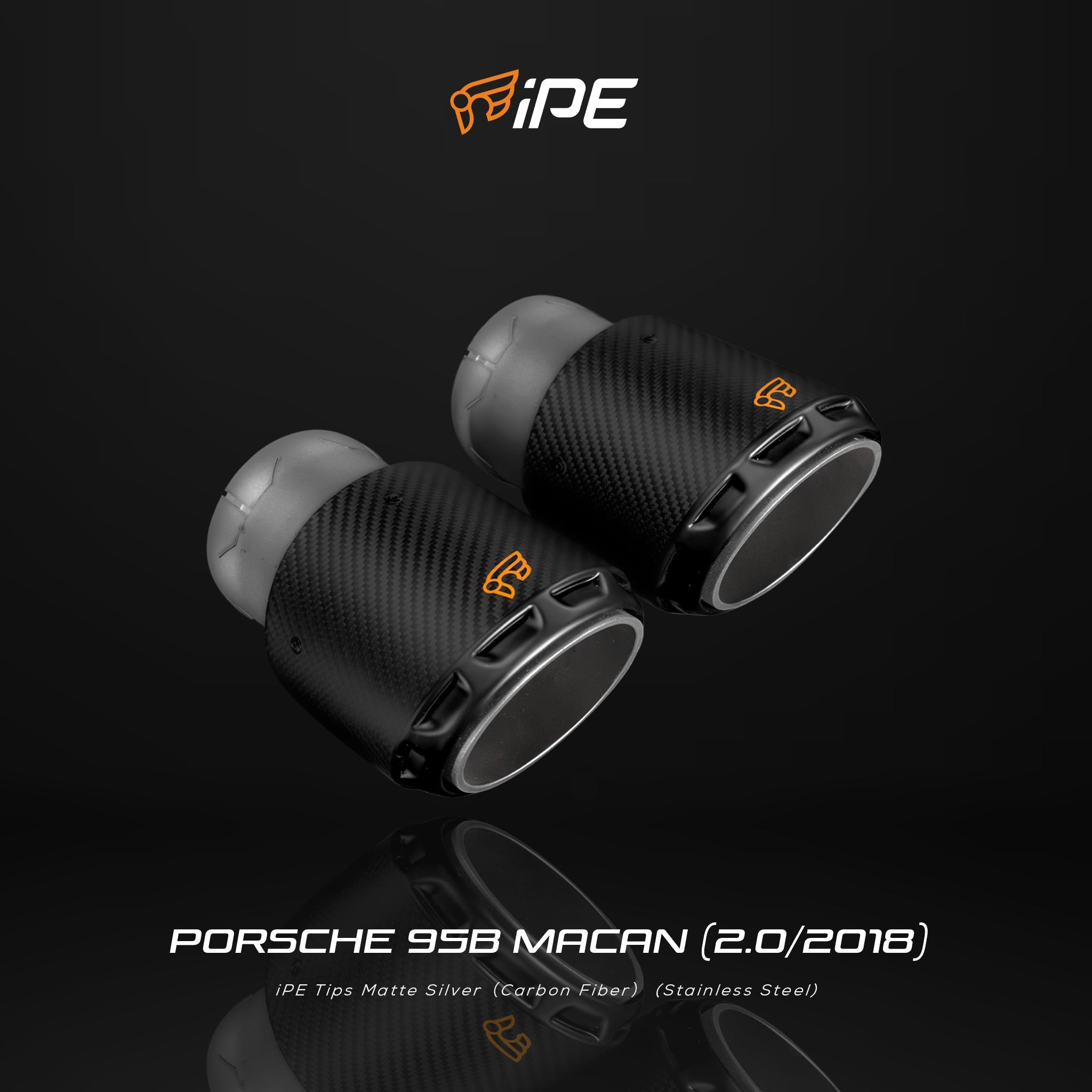 IPE carbon fiber exhaust tips for the Porsche Macan