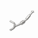 MagnaFlow 5582310 carb direct-fit catalytic converter, rear view of the turntable spin