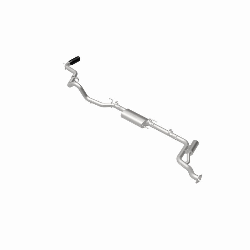 MagnaFlow 19680 speq series cat-back exhaust, rear view of the turntable spin