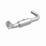 MagnaFlow 5551498 carb direct-fit catalytic converter, front three-quarter view of the turntable spin