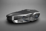 Capristo carbon fiber and stainless exhaust tip frame for Aventador SV