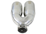 aFe Takeda 2.5in 304 Stainless Steel Clamp-on Tip Passenger Side 2.5in Inlet 4inDual - Polished
